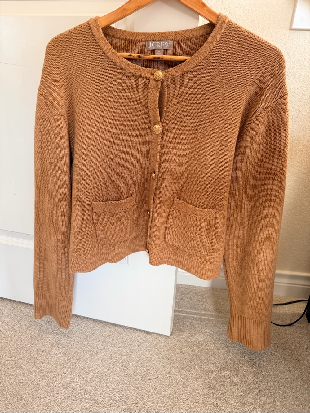 J. Crew Women's Camel Lady Sweater in Camel Cardigan